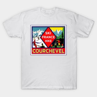 SKIING COURCHEVEL FRANCE SKI MOUNTAINS HIKING CLIMBING T-Shirt